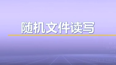 视频教学 | JAVA程序设计 5.3.8-随机文件读写